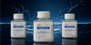 Flocculants are natural or synthetic polymers designed to bind fine suspended particles together, forming larger clusters called flocs.