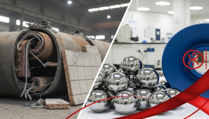 High-quality steel grinding balls crushing raw ore inside a ball mill | Alpha Grinding Media