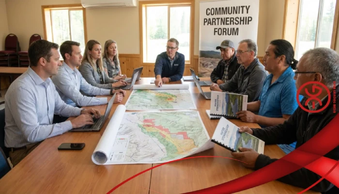 Mining stakeholders engaging with local communities and regulators to secure permits and social license