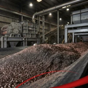 High-grade mineral concentrate powder produced after grinding and separation processes.